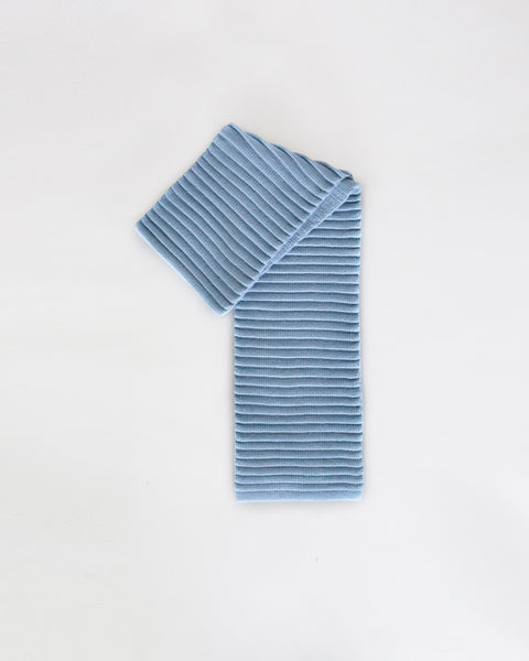Adult Ribbed Powder Blue Scarf | SENTALER