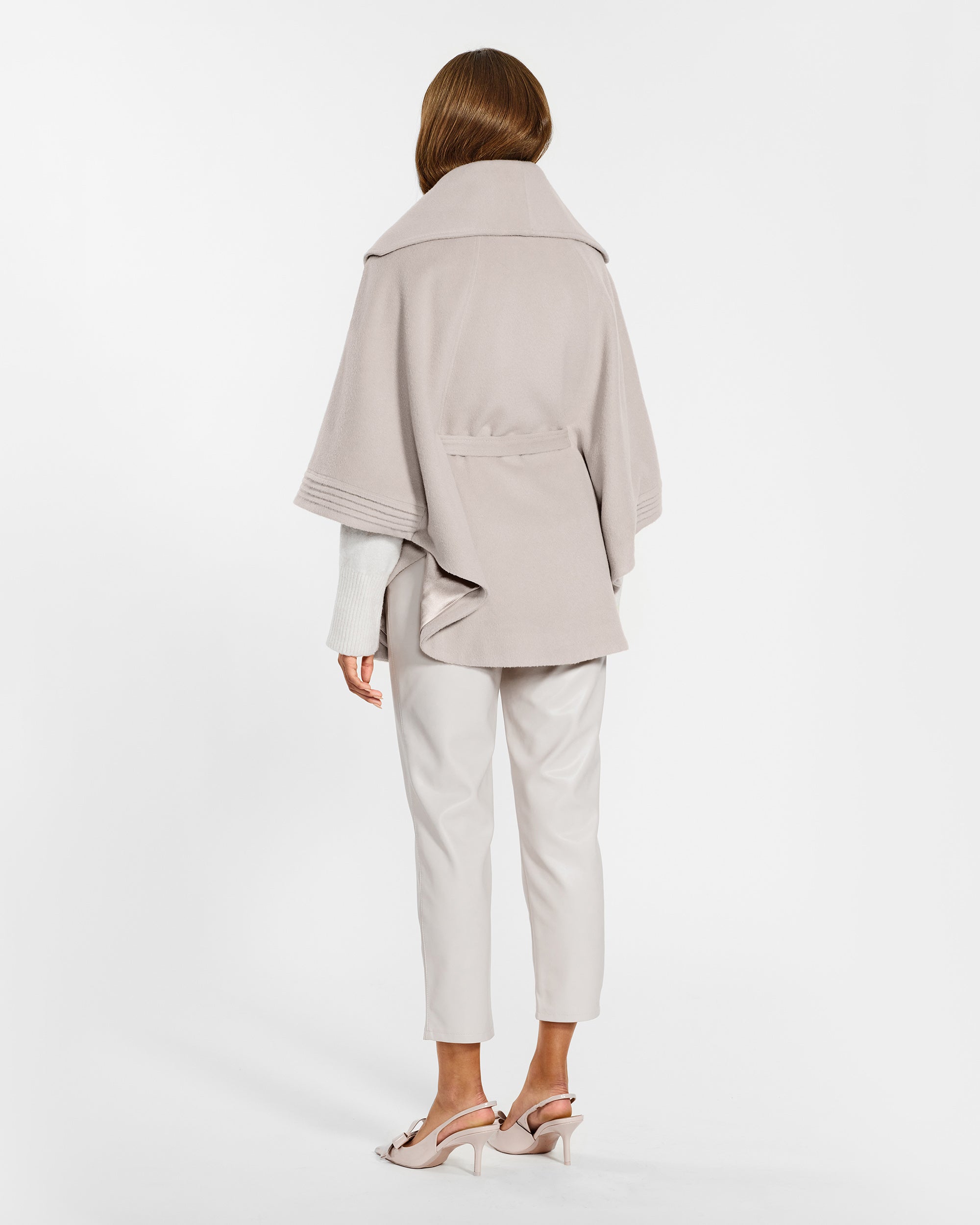 Cape with Shawl Collar - Bleeker Beige – SENTALER