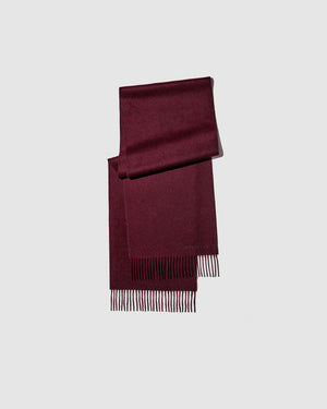 Sentaler Cherry Lacquer Baby Alpaca Classic Scarf in Alpaca yarn displayed on a white background. 