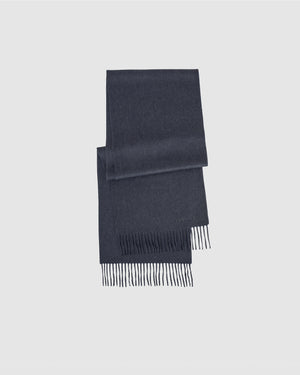 Sentaler Graphite Grey Baby Alpaca Classic Scarf in Alpaca yarn displayed on a white background. 