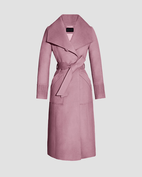 Baby pink long coat hotsell