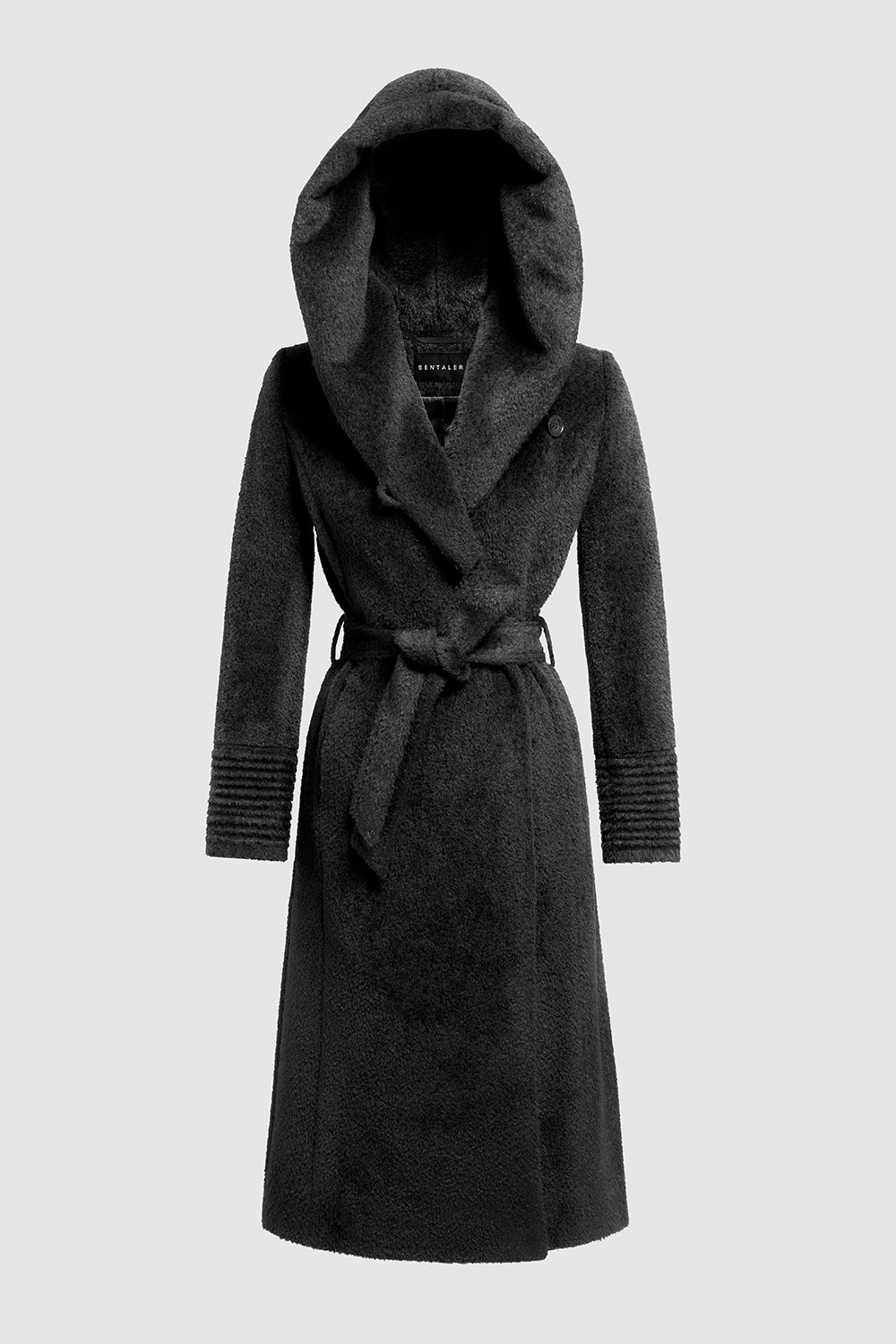 Reversible Signature Short Hooded Wrap Coat - Ready to Wear