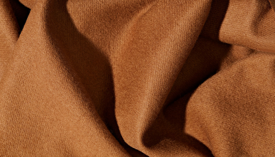 Sentaler SENTALER Vicuña Classic Scarf featured in Vicuña and available in Vicuña. Seen close up of fabric.
