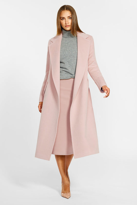 Baby pink 2025 duster coat