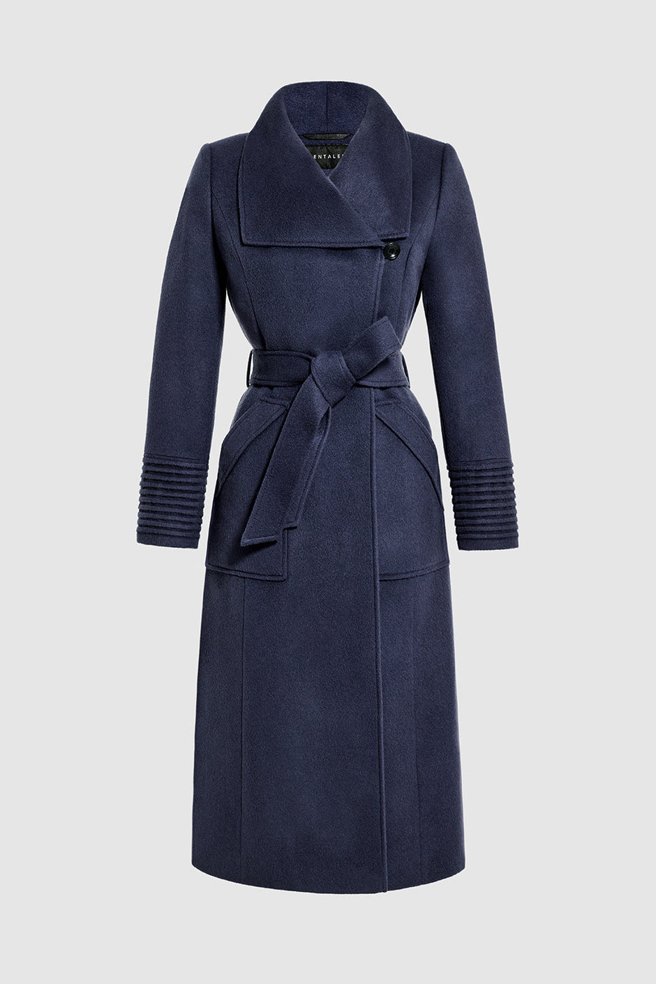 sentaler shawl collar wrap coat