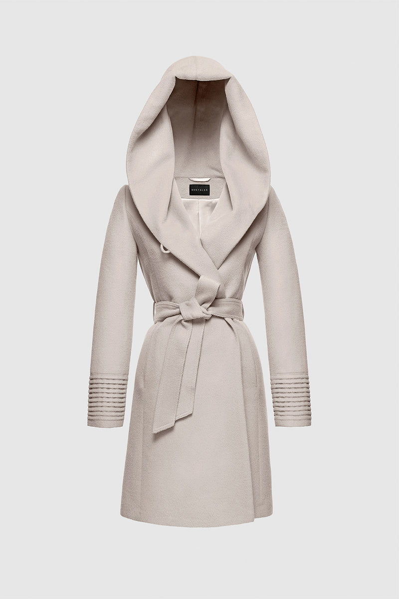 Louis Vuitton Signature Short Hooded Wrap Coat Night Blue. Size 42