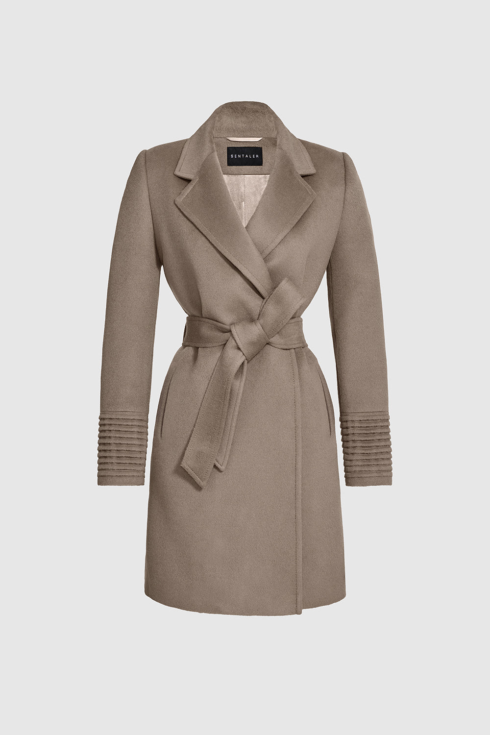 Louis Vuitton Signature Short Hooded Wrap Coat, Beige, 42