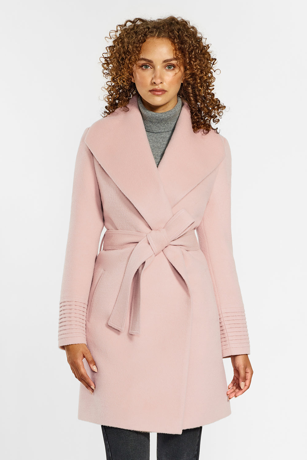 Glamorous Bright Pink Marl Midi Coat with Lapel Collar - Glamorous