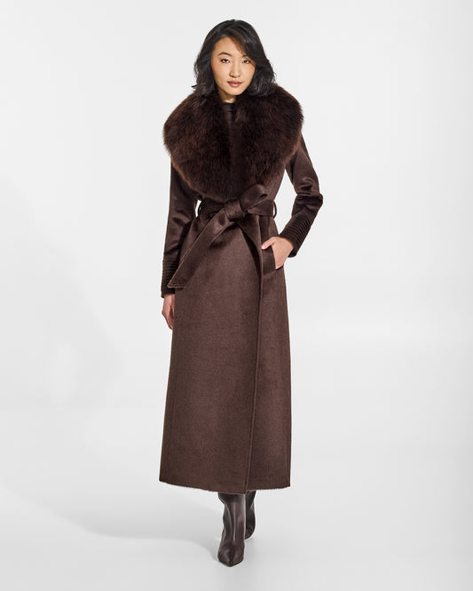 Alpaca Shearling Shawl Collar