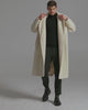 Sentaler Bouclé Alpaca Robe Ivory White Coat in Bouclé Alpaca wool. Seen as product video with male model.