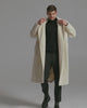 Sentaler Bouclé Alpaca Robe Ivory White Coat in Bouclé Alpaca wool. Seen as product video with male model.