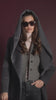 Sentaler Baby Alpaca Mid Length Hooded Wrap Graphite Coat. Seen on female model in campaign video.