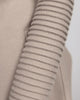 Sentaler Superfine Alpaca Wrap Chamois Coat with Ribbed Sleeves in Superfine Alpaca wool. Seen as product video on female model.