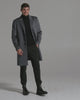 Sentaler Suri Alpaca Notched Lapel Bold Graphite Grey Overcoat in Suri Alpaca wool. Seen as product video on male model.