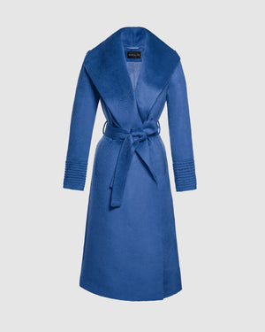 Suri Alpaca Long Shawl Collar Wrap Coat