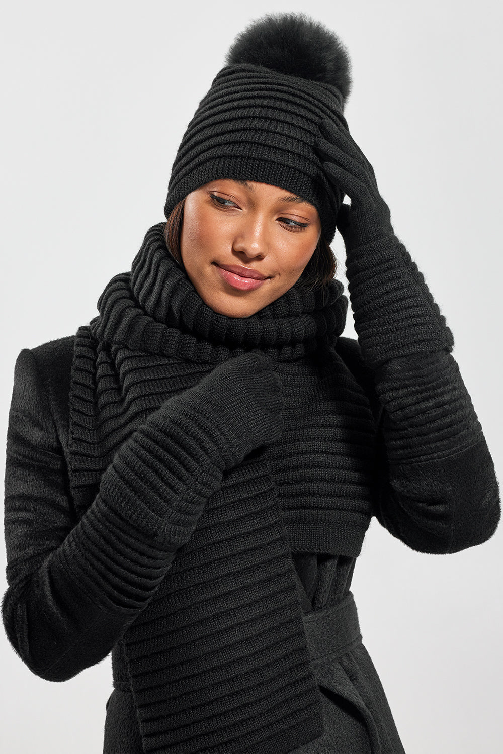 Women's Camel Soft Ribbed Knit Scarf - Size One Size
