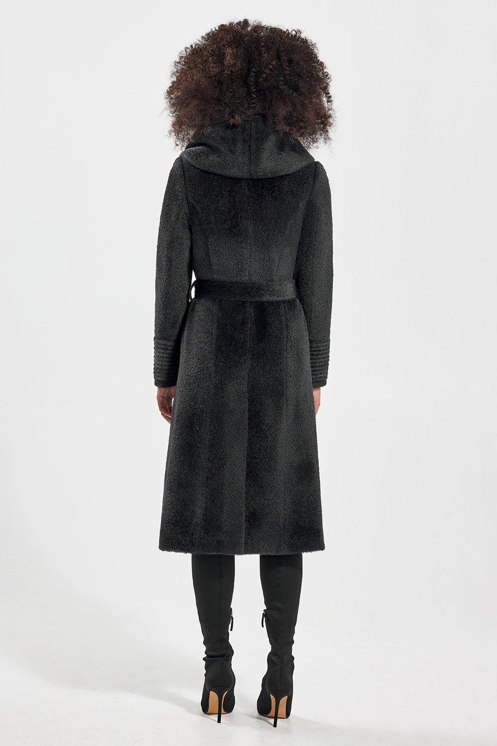 Louis Vuitton Signature Hooded Wrap Robe Coat Beige. Size 36